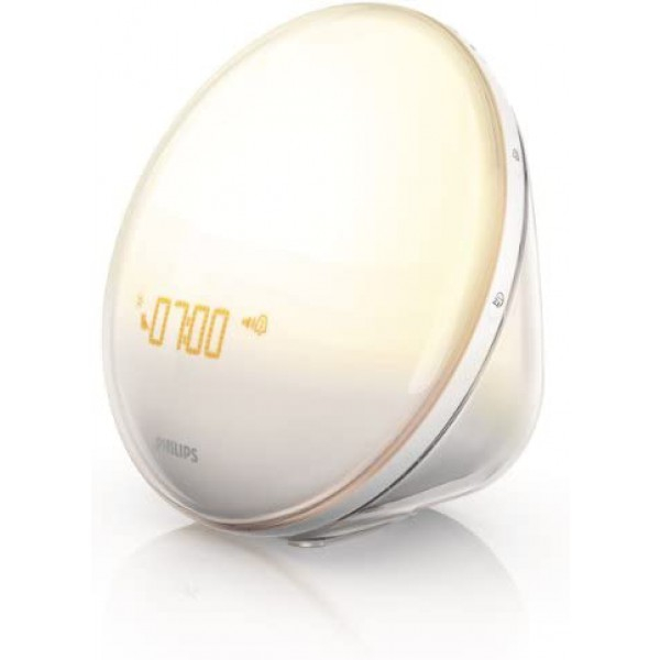 [해외] 필립스 스마트폰 연계 웨이크업 라이트 테라피 알람시계 램프(HF3520/60) Philips SmartSleep  Wake-Up Light Therapy Alarm Clock with Colored Sunrise Simulation and Sunset Fading Night Light, White