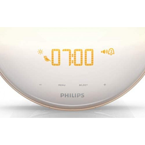 [해외] 필립스 스마트폰 연계 웨이크업 라이트 테라피 알람시계 램프(HF3520/60) Philips SmartSleep  Wake-Up Light Therapy Alarm Clock with Colored Sunrise Simulation and Sunset Fading Night Light, White