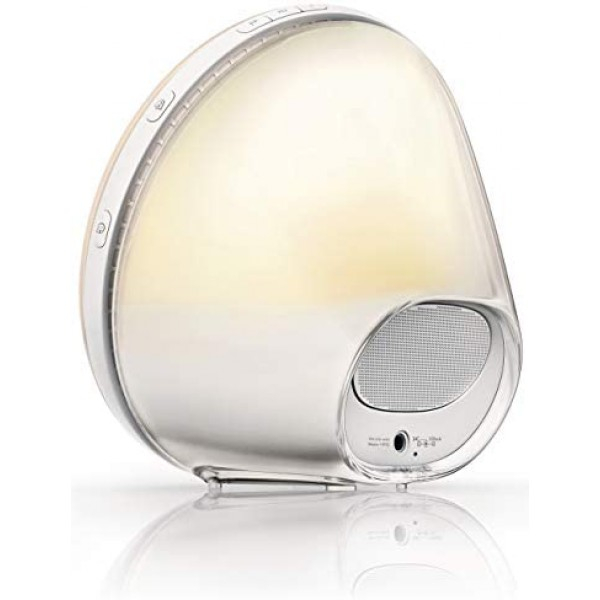 [해외] 필립스 스마트폰 연계 웨이크업 라이트 테라피 알람시계 램프(HF3520/60) Philips SmartSleep  Wake-Up Light Therapy Alarm Clock with Colored Sunrise Simulation and Sunset Fading Night Light, White