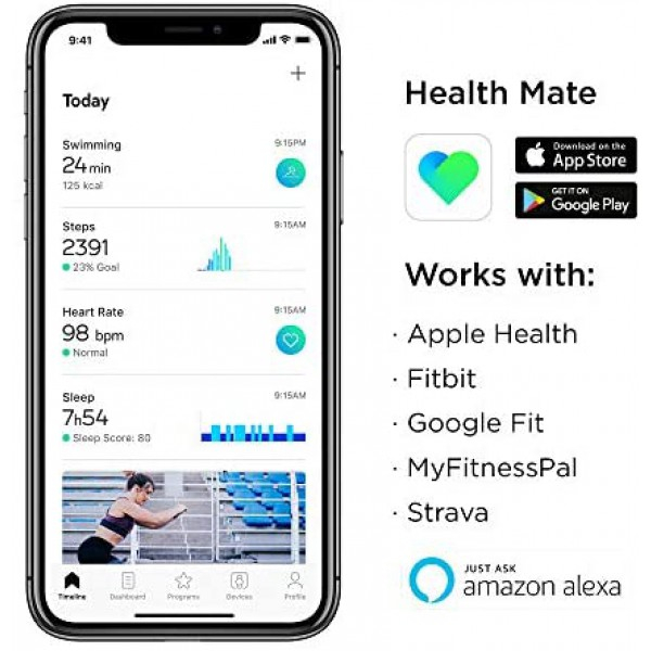 [해외] 위딩스(Withings) Steel HR 하이브리드 스마트워치(시계)-Steel HR Hybrid Smartwatch - Activity, Sleep, Fitness and Heart Rate Tracker with Connected GPS
