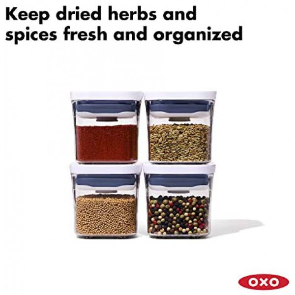 [해외] 옥소 굿그립 보관용 밀폐용기(팝컨테이너, 4-Piece Mini Set) NEW OXO Good Grips 4-Piece Mini POP Container Set