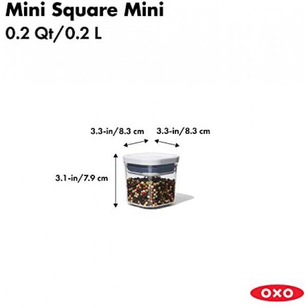 [해외] 옥소 굿그립 보관용 밀폐용기(팝컨테이너, 4-Piece Mini Set) NEW OXO Good Grips 4-Piece Mini POP Container Set