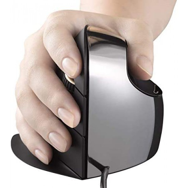 [해외] 이볼루엔트(Evoluent) 버티컬 인체공학적 USB연결 유선 마우스 Evoluent VMCR VerticalMouse C Right Hand Ergonomic Mouse with Wired USB Connection (Regular Size)