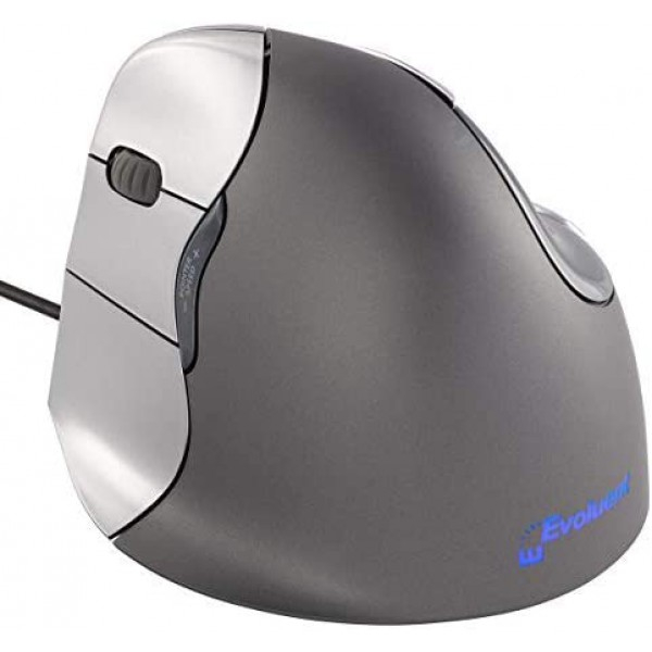 [해외] 이볼루엔트(Evoluent) 버티컬 인체공학적 USB연결 무선 마우스(왼손잡이) Evoluent VM4L VerticalMouse 4 Left Hand Ergonomic Mouse with Wired USB Connection (Regular Size)