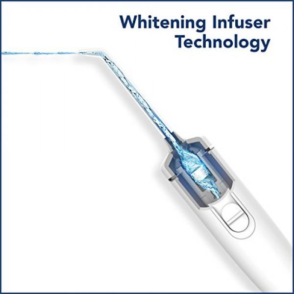 [해외] 워터닉(Waterpik) 화이트닝 구강 세정기(미백 정제 30개 포함) Waterpik Whitening Water Flosser, White (WF 05) Electric Oral Irrigator Flosser Whitens Teeth Gently