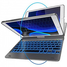 [해외] YEKBEE 아이패드 9.7인치(5세대,6세대,에어2, 에어1) 무선 백라이트 키보드케이스 iPad Keyboard Case for iPad 2018 (6th Gen) - iPad 2017 (5th Gen) - iPad Pro 9.7 - iPad Air 2 & 1 - Thin & Light - 360 Rotatable - Wireless/BT - Backlit 10 Color - iPad Case with Keyboard