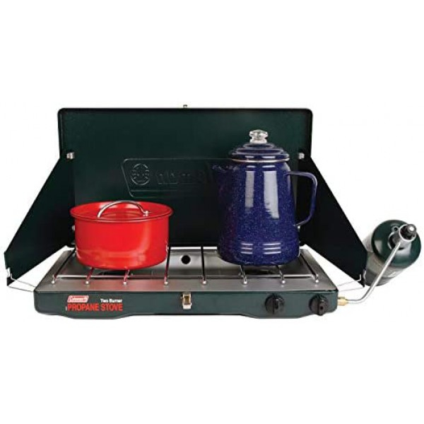 [해외] Coleman 콜맨 캠핑용 아웃도어 가스 버너(LP가스 미포함) Gas Camping Stove | Classic Propane Stove, 2 Burner