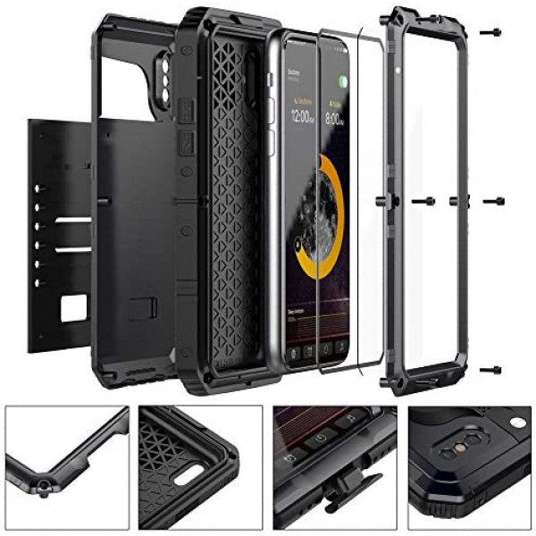 [해외] Beasyjoy 아이폰 X / 10 메탈 휴대폰 케이스 방수 및 화면보호 커버 포함 iPhone X Case iPhone 10 Metal Case Heavy Duty Cover with Screen Full Body Protection Shockproof Dustproof Drop Proof Rugged Durable Military Grade Defender