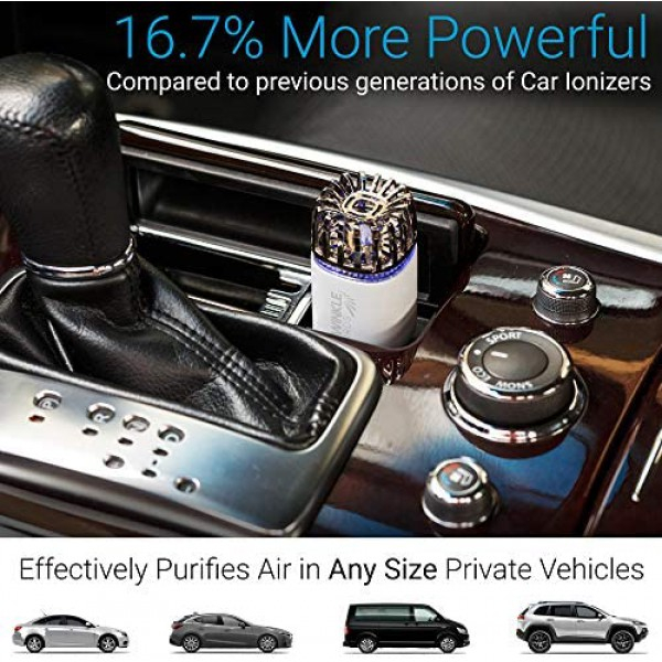 [해외] 차량용 냄새 및 바이러스 제거 이온화 방식 공기정화기(USB충전방식) TWINKLE BIRDS Car Air Purifier Ionizer - 12V Plug-in Ionic Anti-Microbial Car Deodorizer with Dual USB Charger - Smoke Smell, Pet and Food Odors, Allergens, Viruses Eliminator for Car