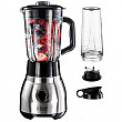 [해외] Russell Hobbs 2-in-1 믹서 블랜더(1.5L/독일내수용/220V사용가능) Standmixer Glas Steel 2-in-1, inkl. To-Go-Becher & Deckel, 1.5l Glasbehälter, Mixer 0.8 PS-Motor, Impuls-/Ice-Crush Funktion, mini Smoothie-Maker