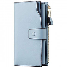 [해외] Travelambo 여성 RFID 멀티 카드 여권 핸드폰 지갑 Womens RFID Blocking Large Capacity Luxury Waxed Genuine Leather Clutch Wallet Multi Card Organizer