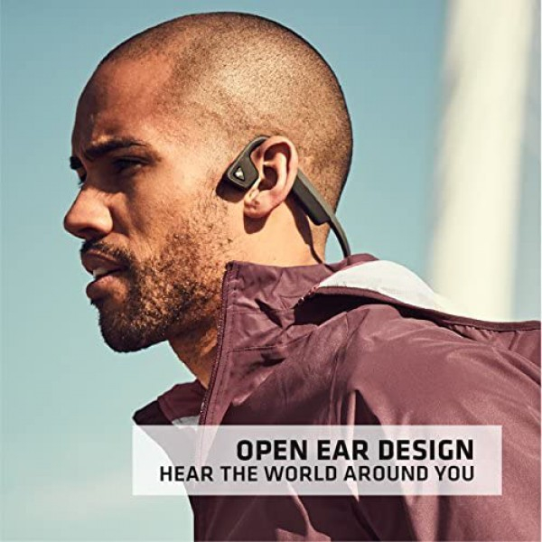 [해외] 애프터샥 Titanium 골전도 블루투스 이어폰(AS600)  Open Ear Wireless Bone Conduction Headphones, Slate Grey, AS600SG,Gray