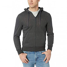 [해외] 타미힐피거 남성 풀집 후드 스웨터 Tommy Hilfiger Mens Full Zip Hoodie Sweatshirt (Charcoal Grey)