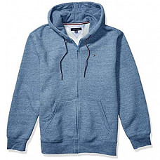 [해외] 타미힐피거 남성 풀집 후드 스웨터 Tommy Hilfiger Mens Full Zip Hoodie Sweatshirt (Fleet Blue Heather)