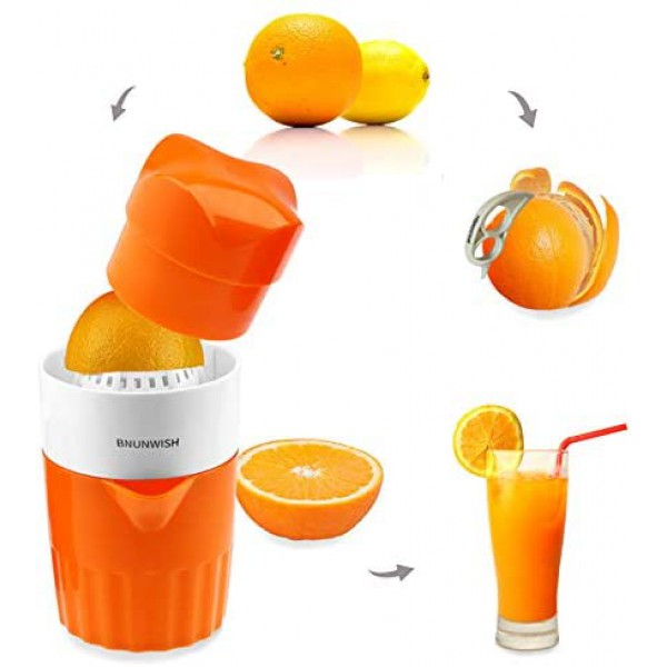[해외] BNUNWISH 감귤/과일/오렌지 과즙(쥬스) 제조기 Juicer Citrus Orange Squeezer Manual Lid Rotation Press Reamer for Lemon Lime Grapefruit