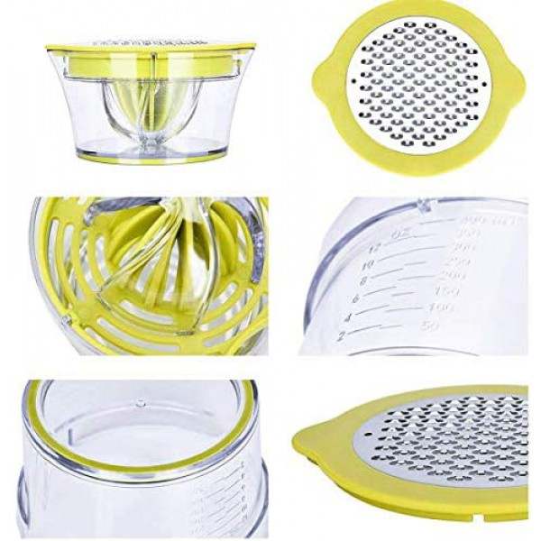 [해외] Drizom 귤/과일/오렌지 과즙(쥬스) 제조기 Citrus Lemon Orange Juicer Manual Hand Squeezer with Built-in Measuring Cup and Grater, 12OZ