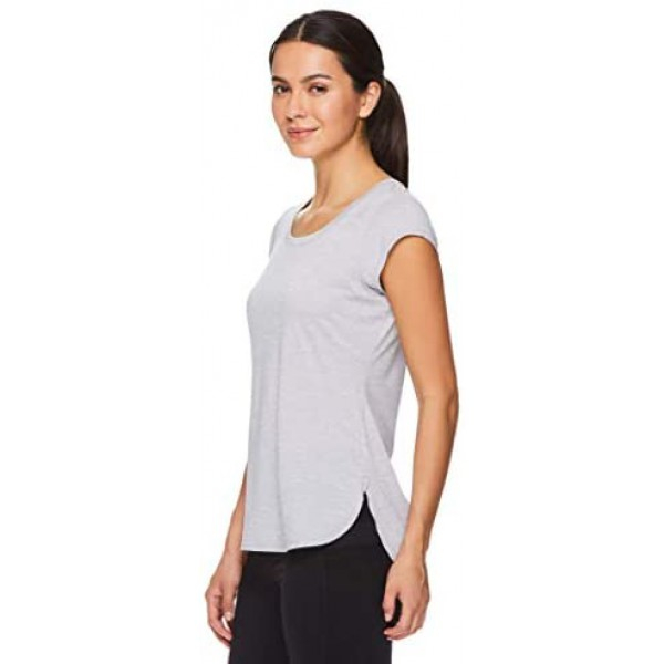 [해외] Reebok 리복 여성 운동용 티셔츠 Womens Legend Running & Gym T-Shirt - Performance Short Sleeve Workout Clothes for Women(Legend Top Silver Sconce Grey Heather)