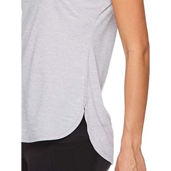 [해외] Reebok 리복 여성 운동용 티셔츠 Womens Legend Running & Gym T-Shirt - Performance Short Sleeve Workout Clothes for Women(Legend Top Silver Sconce Grey Heather)
