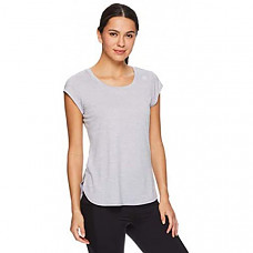 [해외] Reebok 리복 여성 운동용 티셔츠 Womens Legend Running & Gym T-Shirt - Performance Short Sleeve Workout Clothes for Women(Legend Top Silver Sconce Grey Heather)