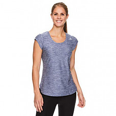 [해외] Reebok 리복 여성 운동용 티셔츠 Womens Legend Running & Gym T-Shirt - Performance Short Sleeve Workout Clothes for Women(색상:Medieval Blue Heather)