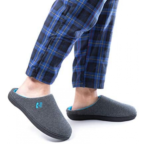 [해외] RockDove 남성용 오리지널 투톤 메모리 폼 실내용 슬리퍼