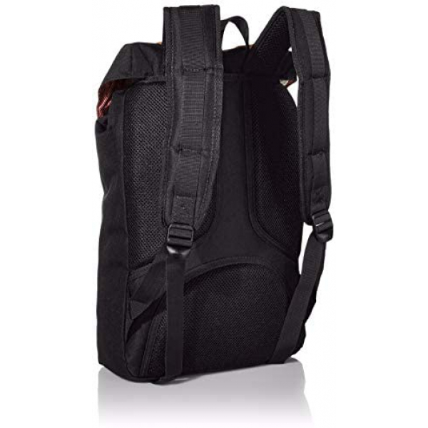 [해외] 허쉘 랩탑 백팩 Herschel Little America Laptop Backpack - Black/Tan Synthetic Leather