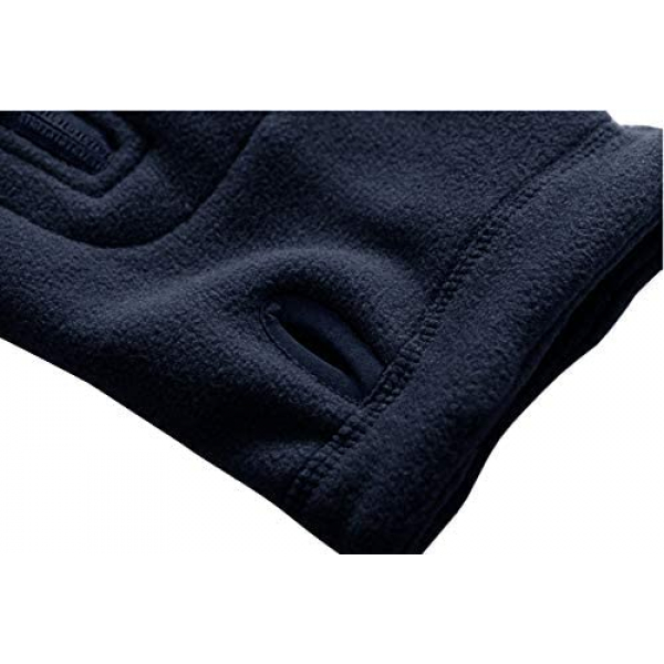 [해외] TACVASEN 남성 방한용 플리스 후드 자켓(영국직배송) Windproof Mens Military Fleece Combat Jacket Tactical Hoodies - Navy Blue