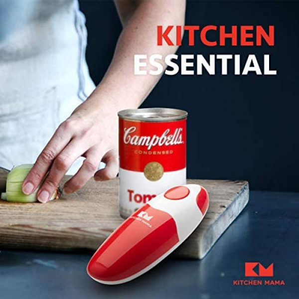 [해외] Kitchen Mama 자동 깡통 따개, 캔 오프너(AA건전지 사용) Electric Can Opener: Open Your Cans with A Simple Push of Button - No Sharp Edge, Food-Safe and Battery Operated Handheld Can Opener