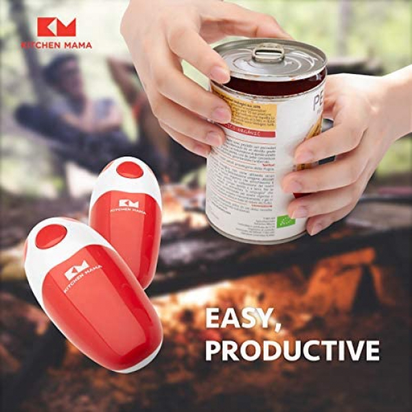 [해외] Kitchen Mama 자동 깡통 따개, 캔 오프너(AA건전지 사용) Electric Can Opener: Open Your Cans with A Simple Push of Button - No Sharp Edge, Food-Safe and Battery Operated Handheld Can Opener