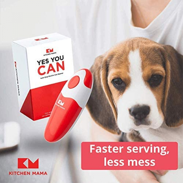 [해외] Kitchen Mama 자동 깡통 따개, 캔 오프너(AA건전지 사용) Electric Can Opener: Open Your Cans with A Simple Push of Button - No Sharp Edge, Food-Safe and Battery Operated Handheld Can Opener